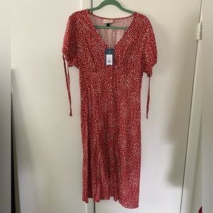 Red floral dress from target. Never worn before with tags